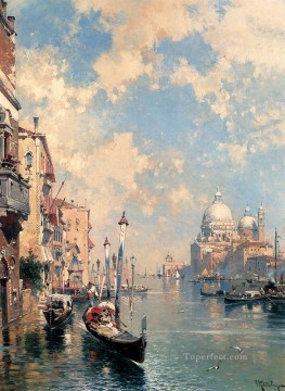 El Gran Canal Franz Richard Unterberger Venecia Pinturas al óleo